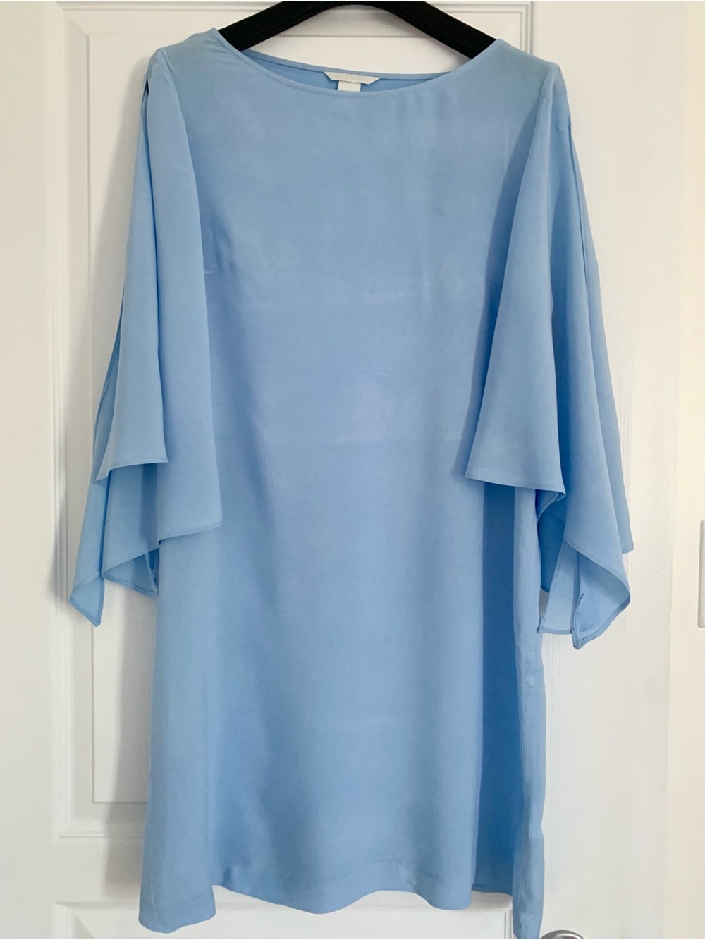 H&M Light Blue Cape Sleeve Shift Dress - Picture 2 of 8